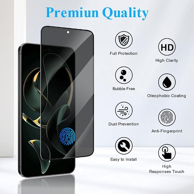 2 Pack Galaxy S26 Anti spy Privacy Screen Protector, 9H Tempered Glass - Image 3