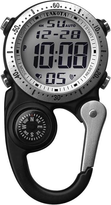 Dakota Digital Backpacker Clip, Fob and Pocket Watch, Timer and Dual Time by Dakota