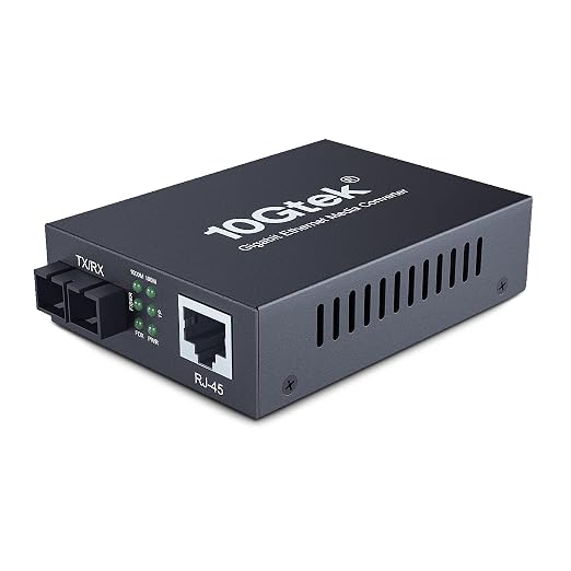 Gigabit SC to RJ45 Fiber Media Converter, 10/100/1000Mbps RJ45 Port to 1000Mbps by HiFiber