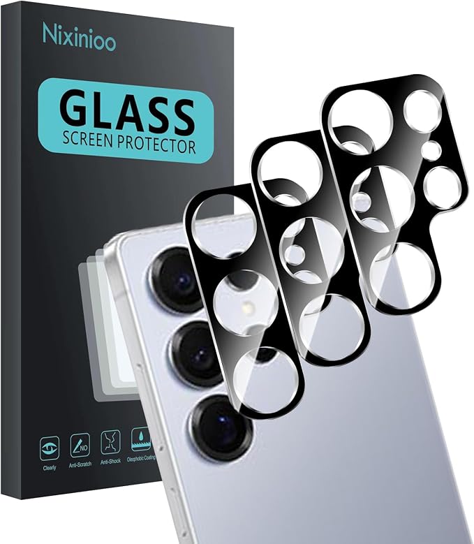 3 Pack Camera Lens Protector for Samsung Galaxy S25 Ultra, Tempered Glass by Unknown