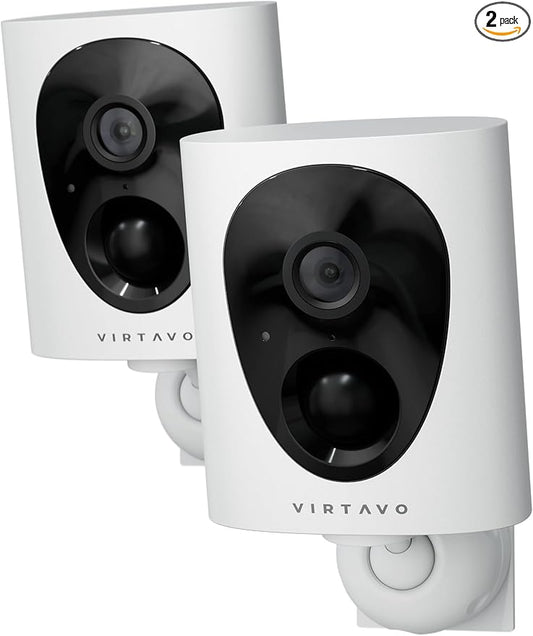 VIRTAVO VistaFlask 2K Security Cameras Wireless Outdoor, Battery Powered by virtavo