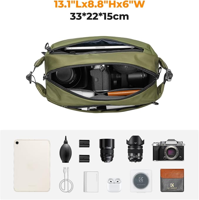 K&F CONCEPT Camera Sling Bag Crossbody Bag Waterproof Camera Shoulder Backpack - Image 2