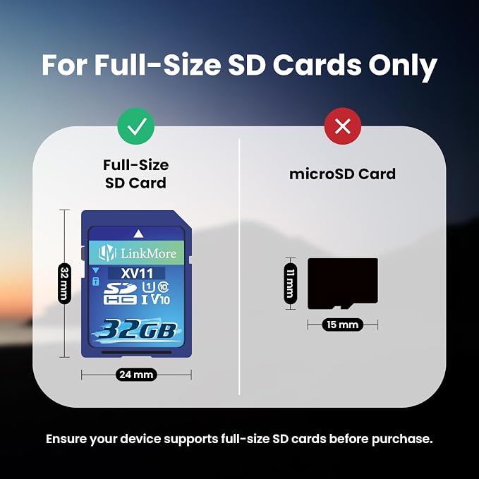 LinkMore 32GB Full-Size SD Card, SDHC Compatible - Image 2