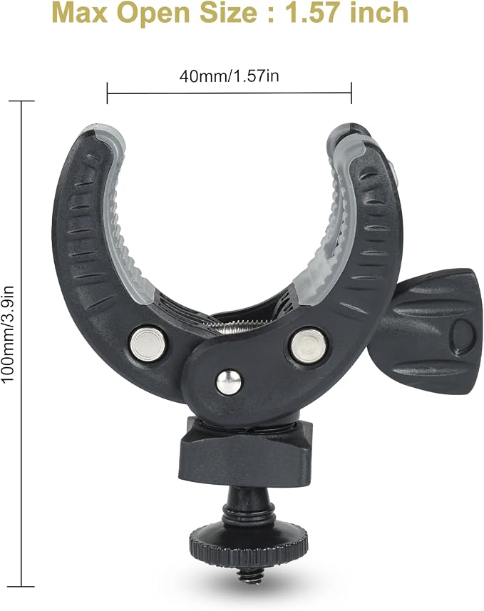 UTEBIT Camera Mount Clamp, Umbrella Clamp Motorcycle Camera Pole Mount Desk - Image 6