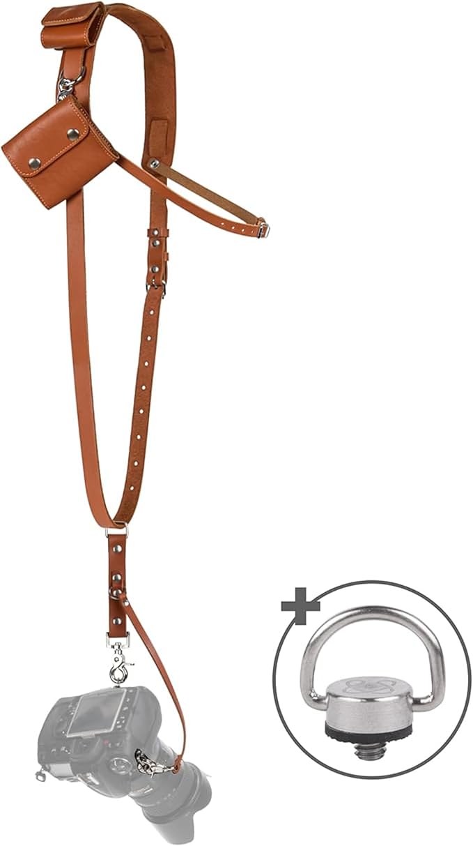 C Coiro Leather Camera Strap Crossbody by CCoiro