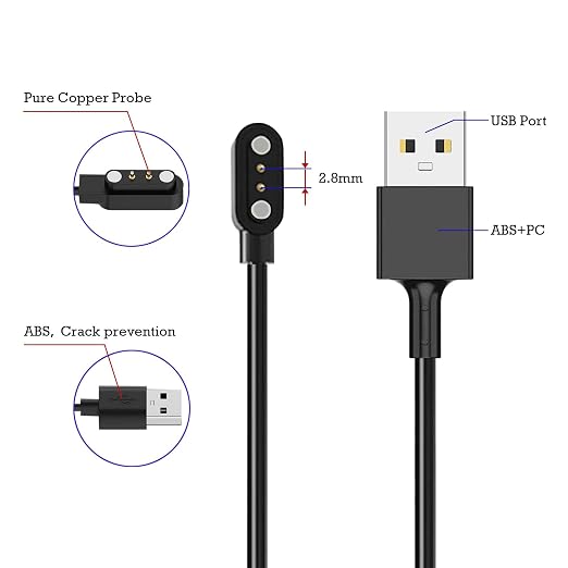 2 Pack Smart Watch Magnetic Charging Cable - Image 3