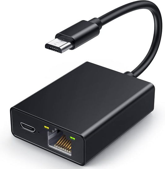 Ethernet Adapter for Fire TV Stick, Electop Micro USB to RJ45 Ethernet Network by Electop
