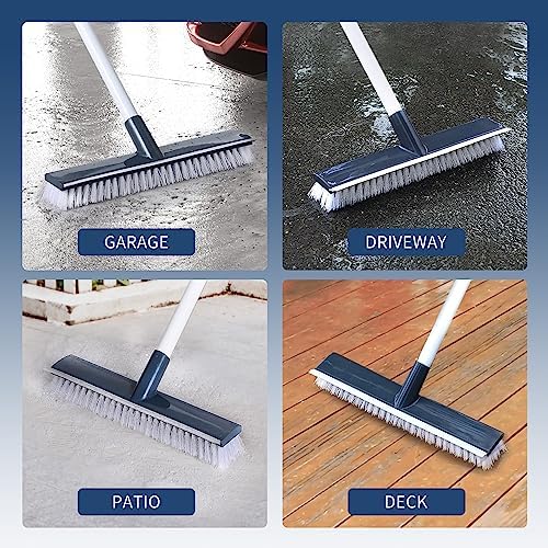 BOOMJOY Floor Scrub Brush with 57" Long Handle, 2 in 1 Scrape and Brush - Image 5