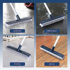 BOOMJOY Floor Scrub Brush with 57" Long Handle, 2 in 1 Scrape and Brush - Image 5