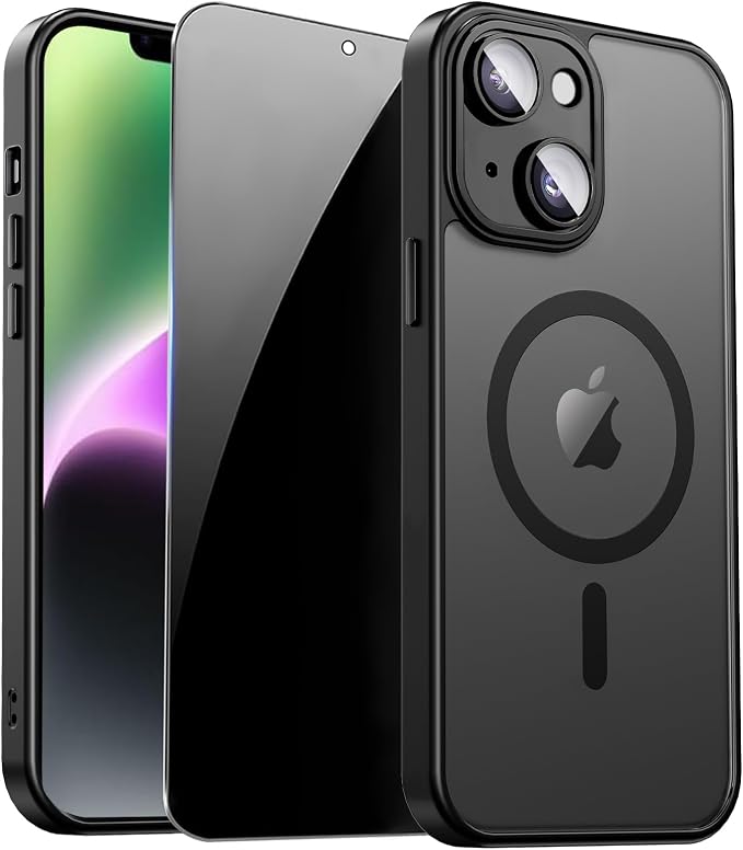 for iPhone 14 Plus Case with Privacy Screen Protector and Camera Protection by ZOZDOKG