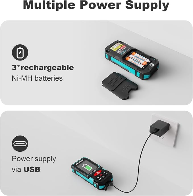 Laser Measure, MiLESEEY Laser Distance Meter, Rechargeable Multifunctional - Image 9