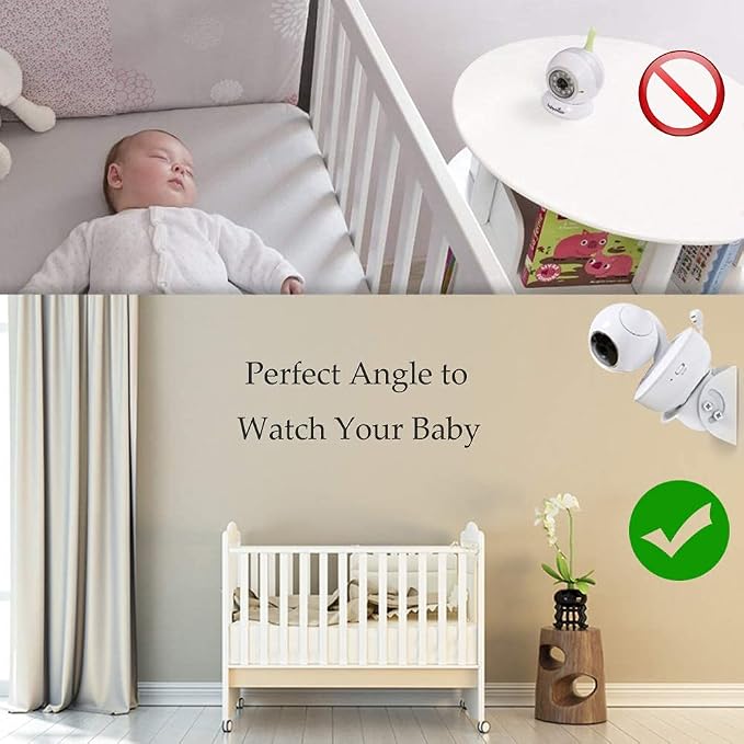 2 Pack-Adjustable Angle Baby Monitor Wall Mount - Image 7