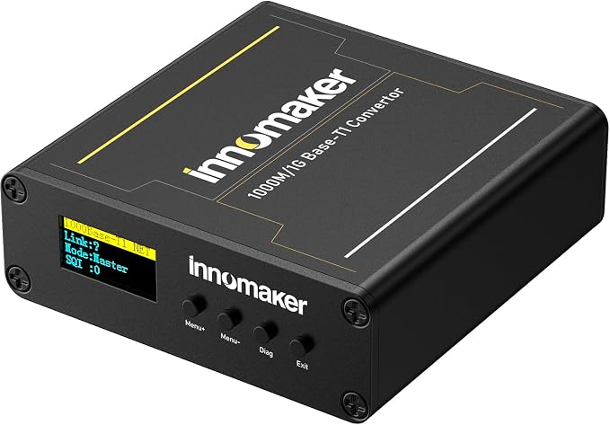 1000BASE Ethernet Media Converter, 2-Wire Ethernet 1000BASE-T1 to 1000BASE-TX by InnoMaker