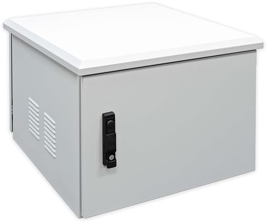 Electriduct 6U Outdoor Cabinet 21.6 Inch Depth IP55 Weather Resistant Enclosure by Electriduct