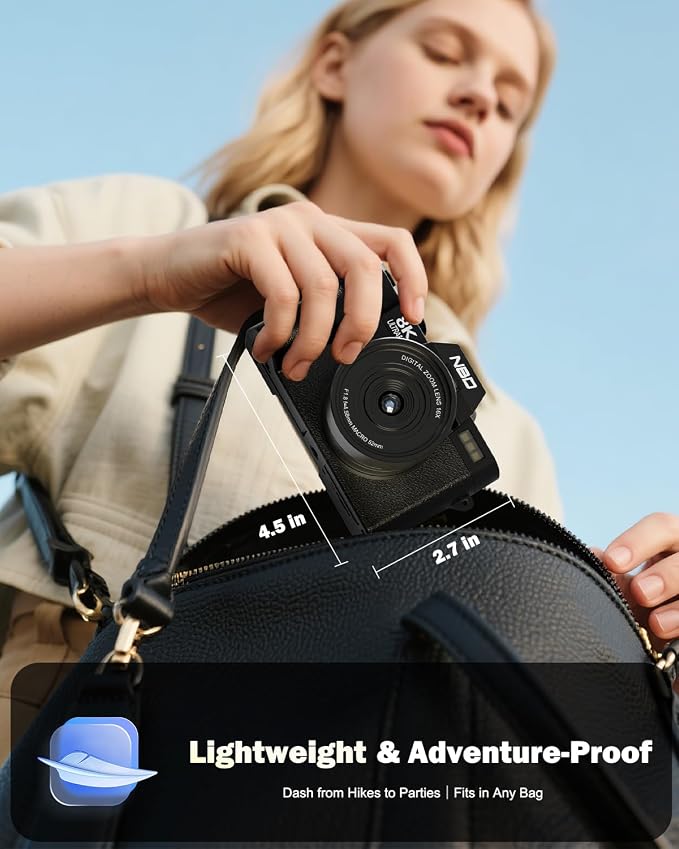 NBD 8K Digital Cameras for Photography, 64MP Camara Fotograficas, Travel - Image 8