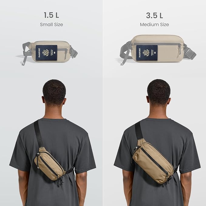 tomtoc 3.5L Sling Bag with RFID Blocking, Crossbody Bag Chest Shoulder Pack - Image 2