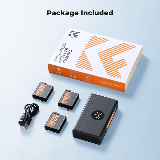 K&F Concept 3-Pack Action 6 Battery - Image 7