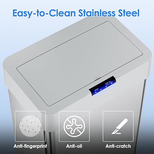 Sensor Trash Can, Touchless Motion Sensor Trash Bin, Smart Automatic Garbage Can - Image 6