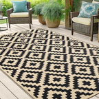 Smiry Outdoor Rug 5x8 ft Waterproof Reversible Boho Mat - Image 6