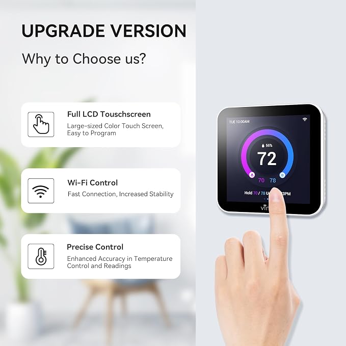 vine Smart Thermostat Larger Color Screen Thermostats - Image 2