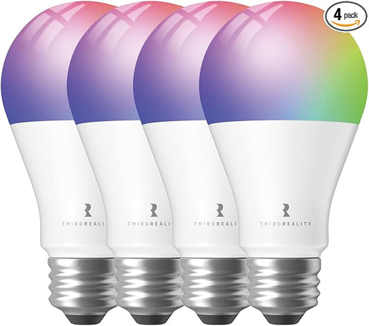 THIRDREALITY Zigbee Smart Color Bulb ZL1 4Pack, Compatible by ThirdReality