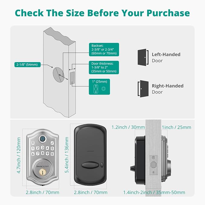 AkaGear Keyless Entry Door Lock - Image 8