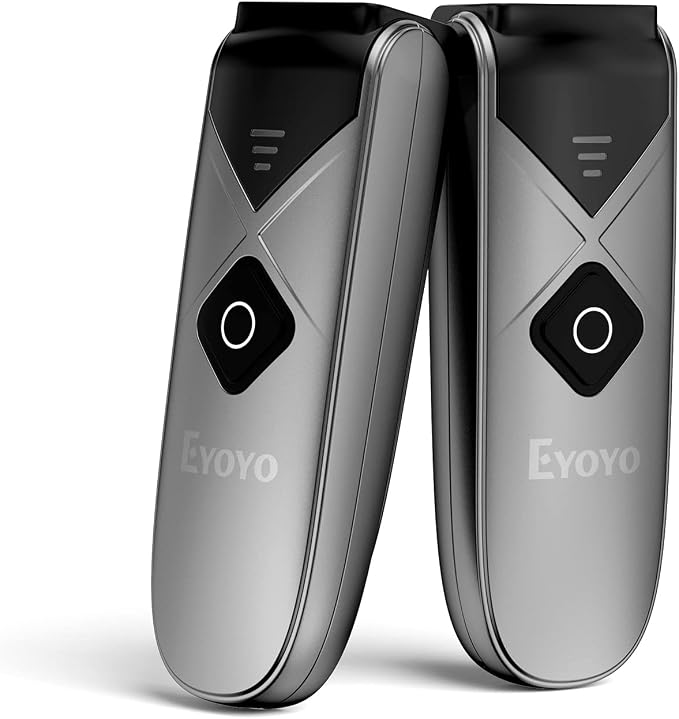 Eyoyo 2-Pack Mini QR 2D&1D Bluetooth Barcode Scanner Portable Wireless Barcode by Eyoyo