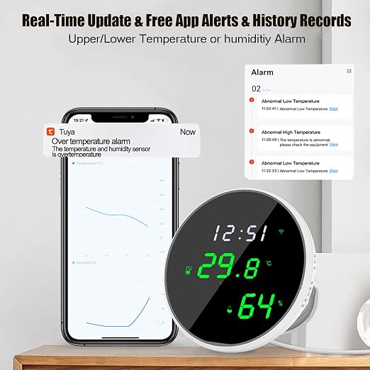 WiFi Room Thermometer Indoor Hygrometer: Smart Temperature Humidity Monitor - Image 2
