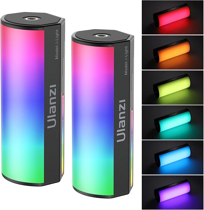 ULANZI 2 Pack Handheld Light Wand, 360° RGB LED Video Light by ulanzi