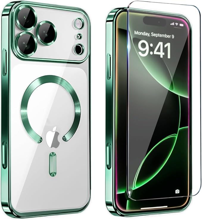 Magnetic Glossy Case for iPhone 17 Pro, iPhone 17Pro Phone Case Slim Clear by Unknown