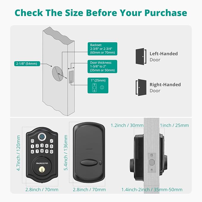 AkaGear Keyless Entry Door Lock - Image 9
