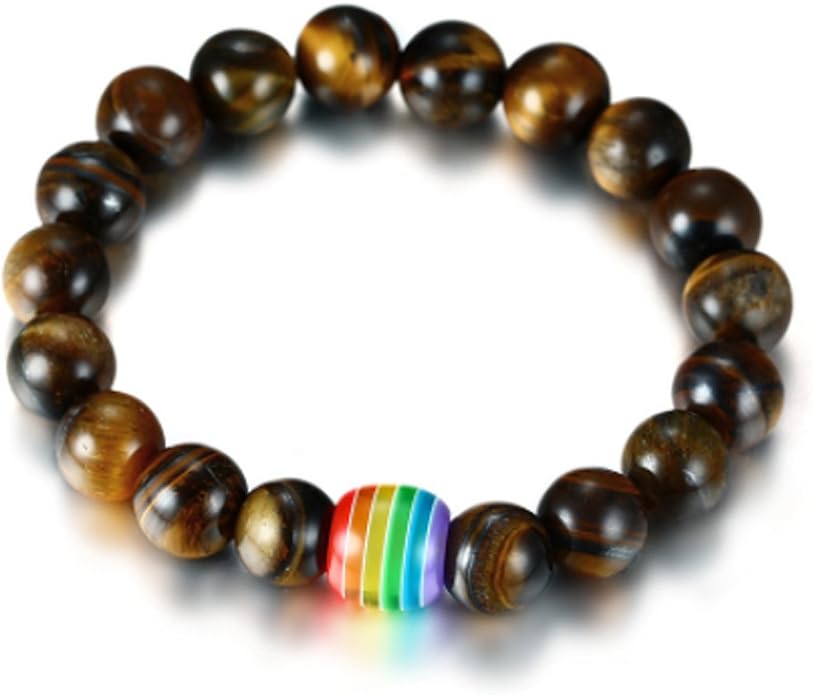 Nanafast Titanium Stainless Steel Rainbow LGBT Pride Bracelet Handmade Braided - Image 4