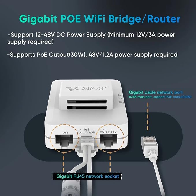 Vonets VAR1200-H High Performance Repeater 1200Mbps Dual Band 2.4G 5G Compact - Image 4