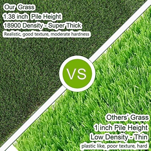 Fas Home Artificial Grass Turf 11x62 ft, Fake Grass Rug - Image 5
