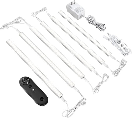 Remote Control Under Cabinet Led Light Plug in, Dimmable Daylight White 4500K by ASOKO