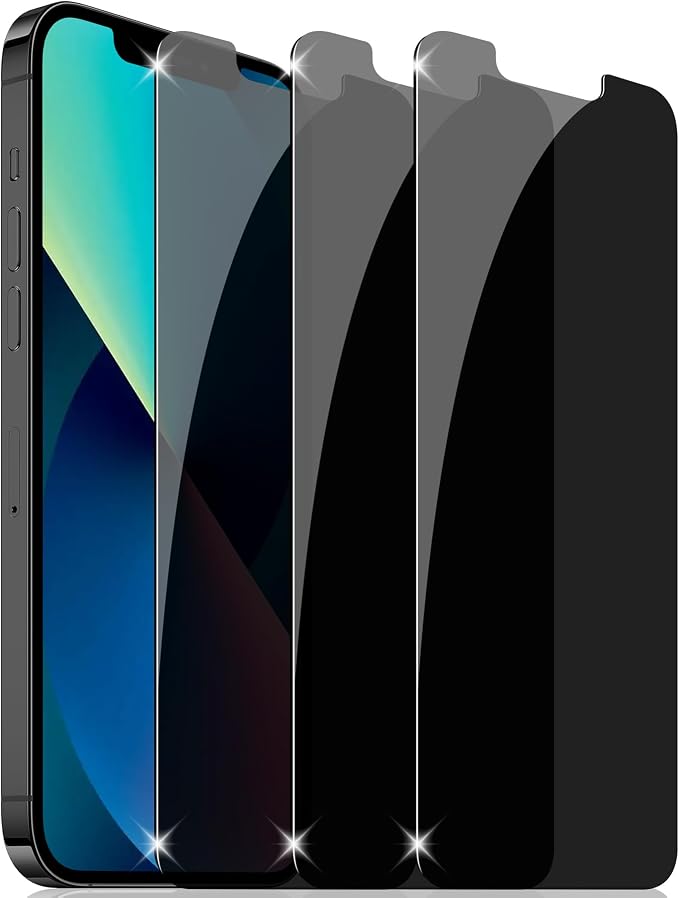 YMHML 3 Pack for iPhone 16e / 14/13 / 13 Pro Privacy Screen Protector, Anti Spy by YMHML