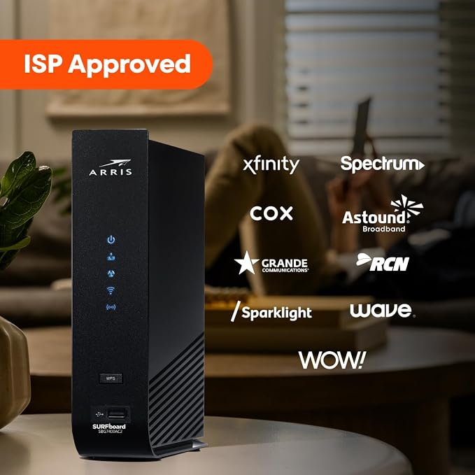 ARRIS - Modem Router Combo - Fast DOCSIS 3.0 & AC2350 WiFi, Four 1 Gbps Ports - Image 12