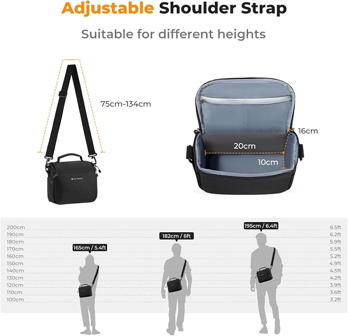 K&F CONCEPT Camera Sling Bag Small Crossbody Camera Case DSLR/SLR/Cute Compact - Image 6
