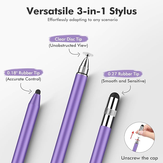 MEKO 3 in 1 Stylus Pens for Touch Screens, High Sensitivity & Precision - Image 2