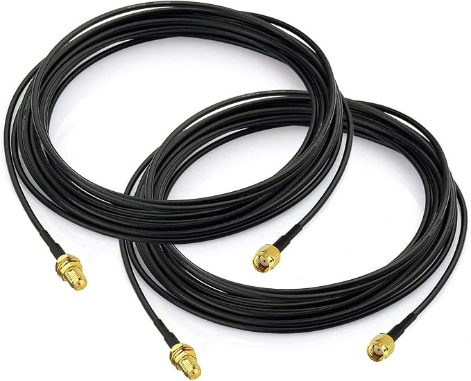Bingfu WiFi Antenna Extension Cable 2-Pack RP-SMA Male to RP-SMA Female by Bingfu-AntennasConnectivity