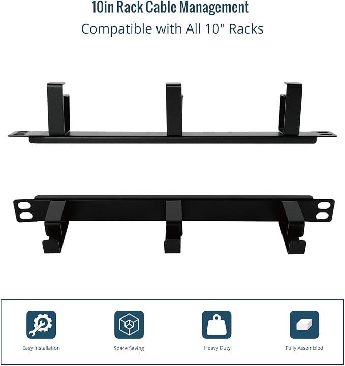 Tecmojo 2 Pack 0.5U Horizontal Cable Manager - Image 6