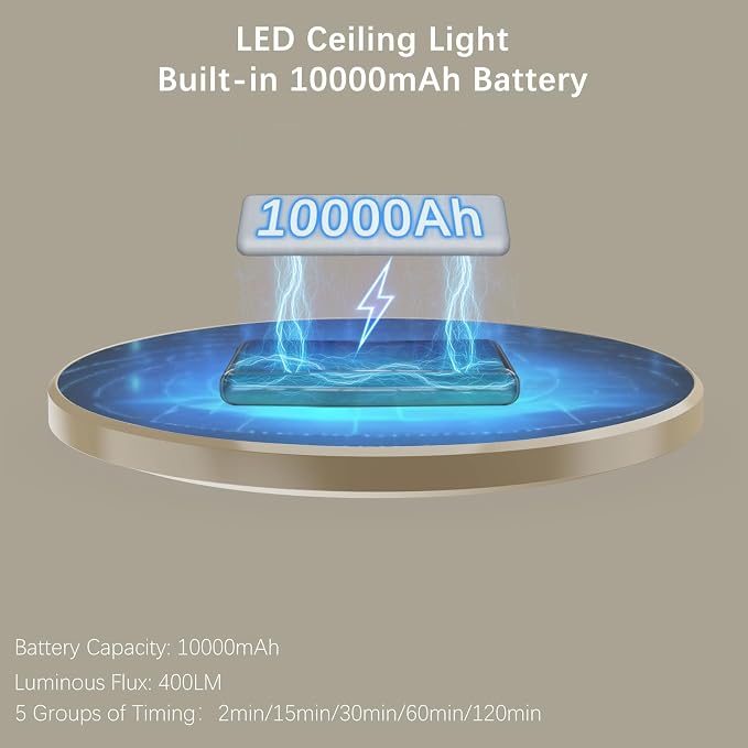Battery Operated LED Celling Lights Fixture - Image 3