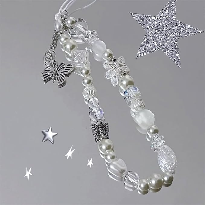 Beaded Camera Wrist Strap Cute Digital Camera Charm Lanyard, Phone Wristlet - Image 4