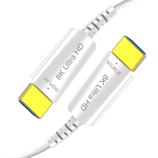 8K Fiber Optic HDMI Cable 10 FT, 8K@60Hz 4K@240Hz, Thin Extra Long HDMI Cable by DGHUMEN