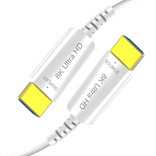 8K Fiber Optic HDMI Cable 30 FT, 8K@60Hz 4K@240Hz, Thin Extra Long HDMI Cable by DGHUMEN