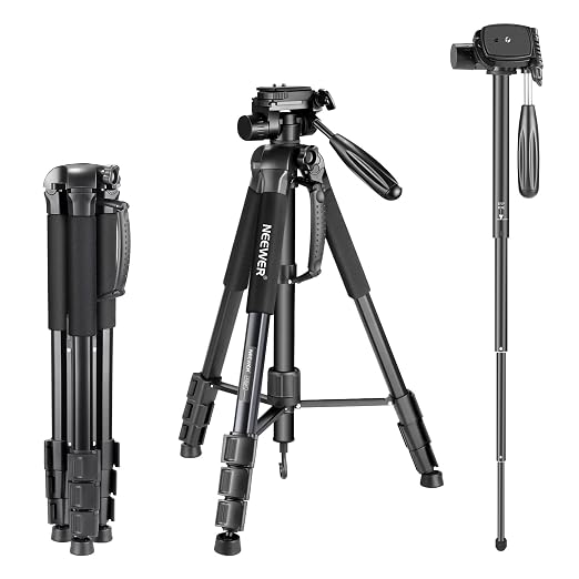 NEEWER Portable Aluminum Alloy Camera 2 in 1 Tripod Monopod Max. 70"/177cm by Neewer