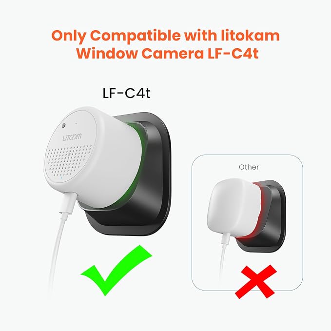 No Drill Window Mount for Litokam Window Camera, Adjustable Angle Tilt - Image 7