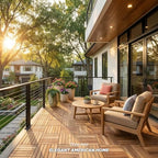 Acacia Interlocking Deck Tiles, 6 Slats - Image 5