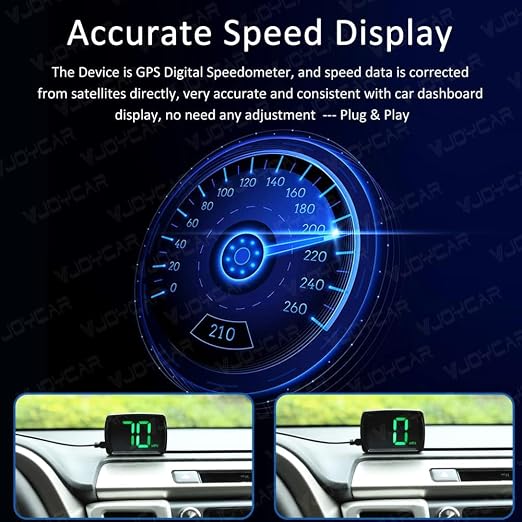VJOYCAR New Speedometer HUD GPS Digital Speed Meter MPH Speedo Head Up Display - Image 5