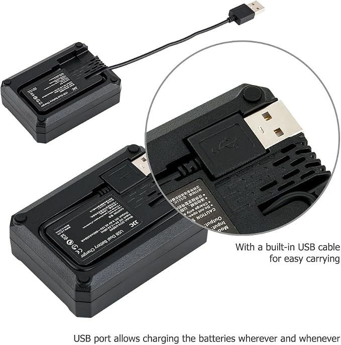 JJC EN-EL25 Battery Charger USB Dual Slot - Image 4